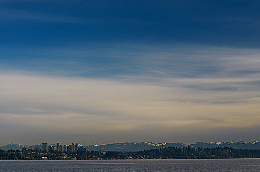 西雅图,城市天际线,水上