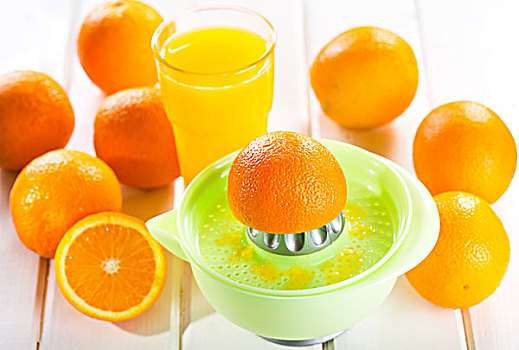 橙色,榨汁,新鲜水果,玻璃杯,果汁