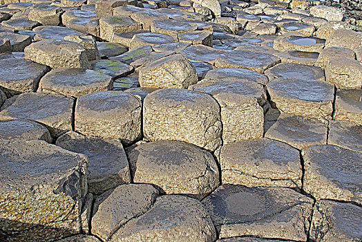 玄武岩,柱子,巨人堤,堤道,海岸,安特里姆郡,北爱尔兰,英国