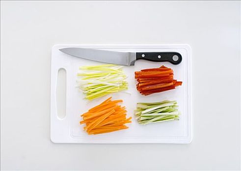 蔬菜丝,案板,刀