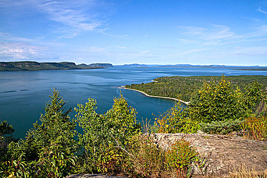 湾,北方,局部,苏必利尔湖,靠近,安大略省,加拿大