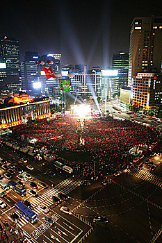 2003年,世界杯,欢呼,首尔,广场