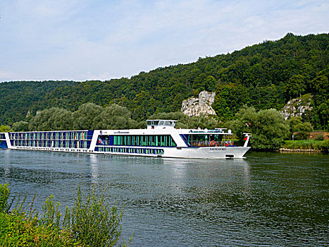多瑙河,河,靠近,雷根斯堡,巴伐利亚,德国,欧洲