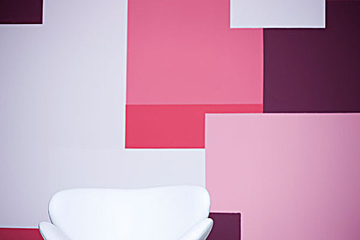 扶手椅,正面,墙壁,粉红色