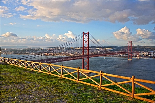 葡萄牙,桥,四月