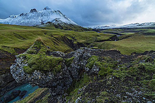 山,河,中部高地,拿,感觉,第一,下雪,冰岛