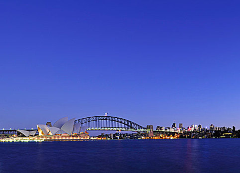 悉尼歌剧院,悉尼港大桥,日出,悉尼,新南威尔士,澳大利亚