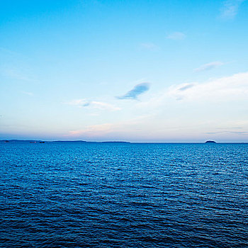 蓝色海洋,天空,背景