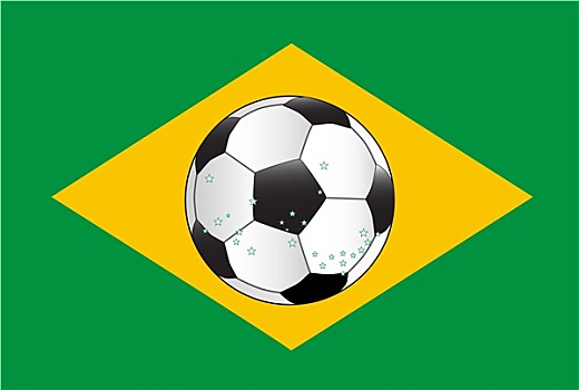 巴西,足球,旗帜