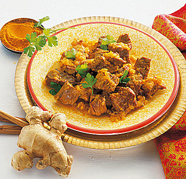 咖喱羊肉,姜,印度,烹饪