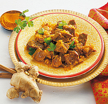 咖喱羊肉,姜,印度,烹飪