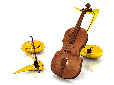 小提琴,音符