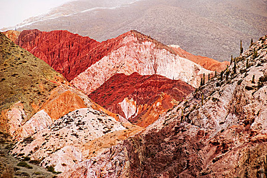彩色,山,普尔马马卡,西北地区,阿根廷,胡胡伊