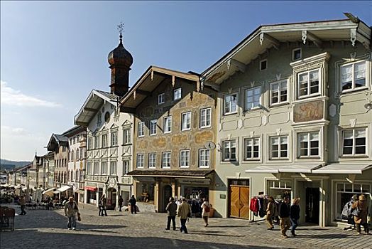 老市政厅,市场,街道,上巴伐利亚,巴伐利亚,德国,欧洲