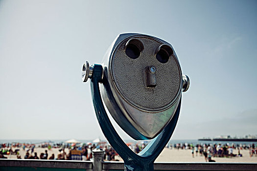 望远镜,海滩
