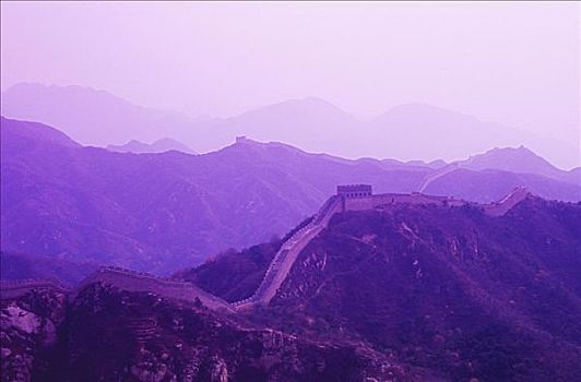 俯拍,围墙,长城,中国