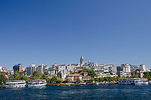 土耳其,伊斯坦布尔,博斯普鲁斯海峡,风景,金角湾,新城,加拉达塔,建造