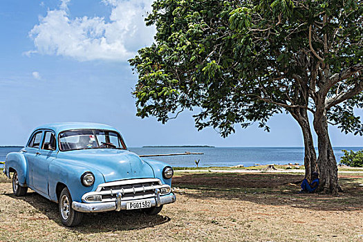 老爷车,海洋,古巴