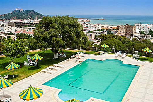 酒店,含羞草,游泳池,突尼斯,北非