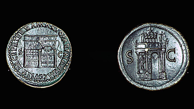 罗马,硬币,一世纪,艺术家,未知