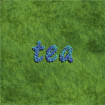 茶,创作,蓝花,草