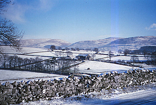 冬天,雪,坎布里亚,英格兰,20世纪,艺术家
