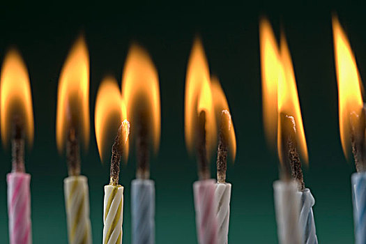特写,燃烧,生日蜡烛