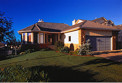 平房,风格,房子,卡尔加里,艾伯塔省,加拿大