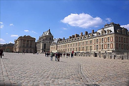 游客,正面,宫殿,凡尔赛宫,法国