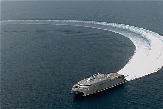 高速,船,两个,迅速,美国海军