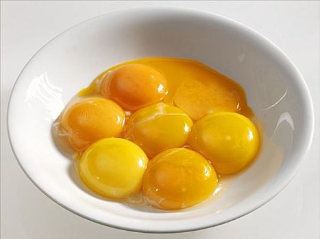 几个,蛋,蛋黄,瓷器,盘子