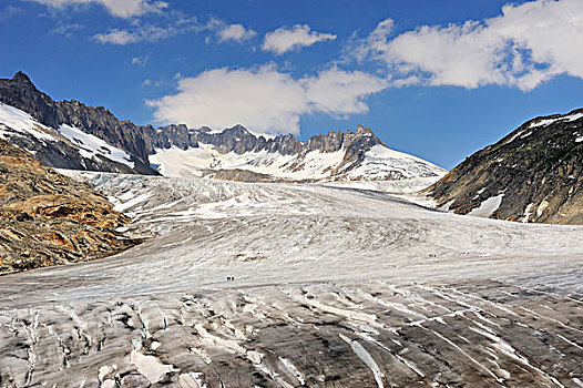 远眺,冰河,2009年,瓦莱,瑞士,欧洲