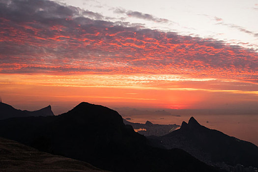 漂亮,日出,里约热内卢