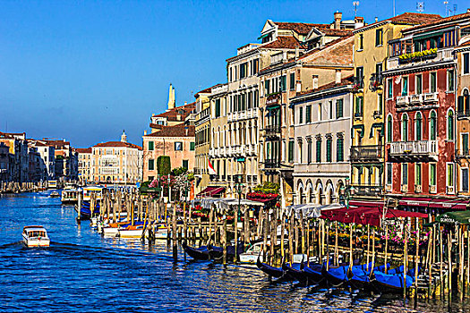 俯视,古建筑,大运河,晴朗,早晨,威尼斯,意大利