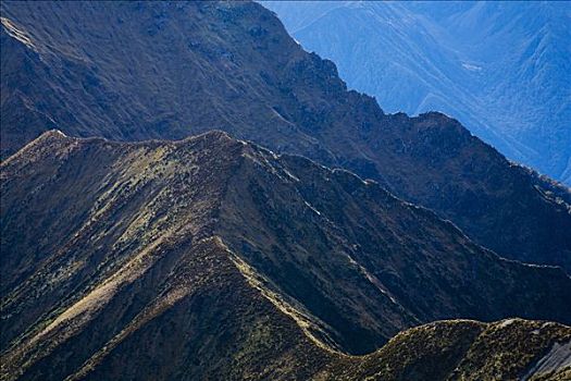 山脊,峡湾国家公园,南部地区,南岛,新西兰