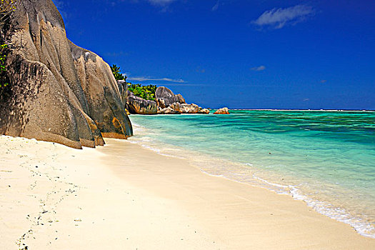 海滩,花冈岩,石头,朦胧,拉迪格岛,塞舌尔,非洲