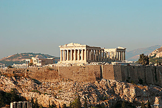 雅典,全景,雅典卫城,帕特侬神庙,阿提卡,中心,希腊