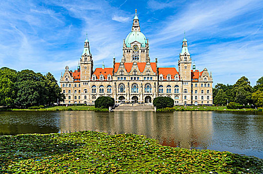 市政厅,汉诺威,德国,夏天