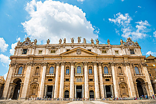 圣彼得大教堂,广场,梵蒂冈城,梵蒂冈,罗马,拉齐奥,意大利,欧洲