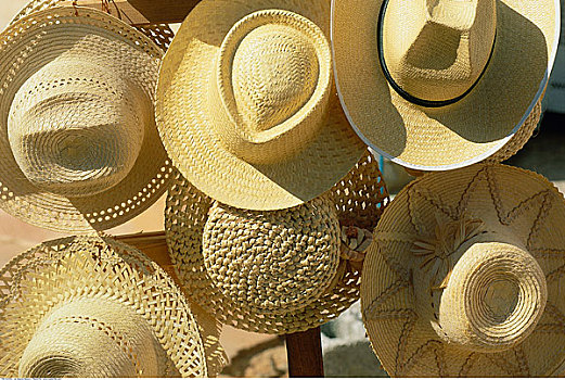 帽子,展示,户外市场,哈瓦那,古巴
