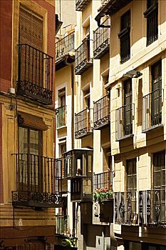 露台,建筑,托莱多,西班牙