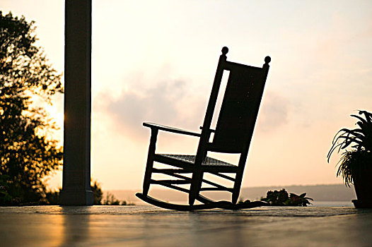 摇椅,前廊,纽波特,罗德岛