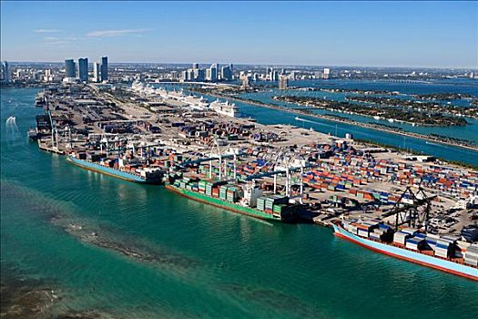 集装箱码头,迈阿密,港口
