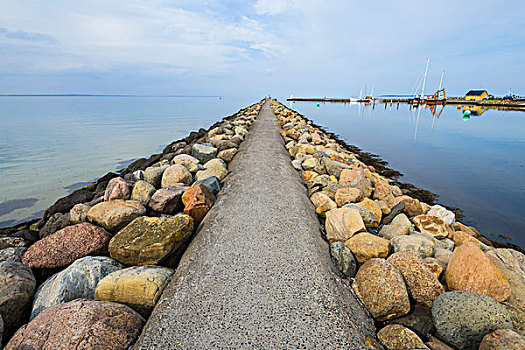 石头,港口,丹麦
