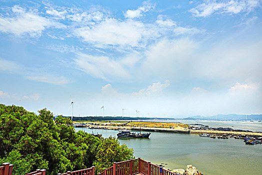 福建省漳州市诏安县海边的景观