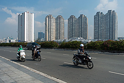 现代,公寓楼,胡志明市,越南,亚洲