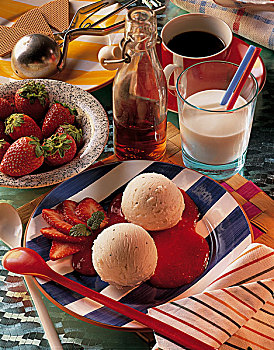 酸乳,冰淇淋,草莓味食品,美国,烹饪