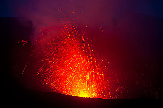 火山爆发,火山,瓦努阿图,大洋洲