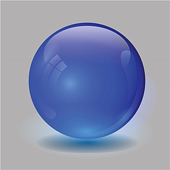 蓝色,玻璃球