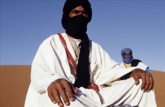 部落男子,沙丘,撒哈拉沙漠,区域,摩洛哥
